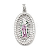 Religion Theme Brass Micro Pave Cubic Zirconia Pendants ZIRC-I032-71P-1