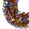 Electroplate Glass Beads Strands GLAA-Q105-04R-4