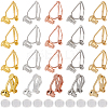 20Pcs 5 Colors Brass Clip-on Earring Findings KK-SP0002-52-1