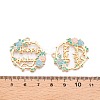 Rack Plating Alloy Enamel Pendants ENAM-N056-369KCG-03-3