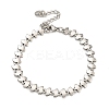 304 Stainless Steel Link Chain Bracelets for Women BJEW-S153-12P-1