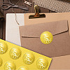 34 Sheets Self Adhesive Gold Foil Embossed Stickers DIY-WH0509-060-6