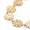 Enamel Daisy Link Chains Bracelet BJEW-P271-01G-4