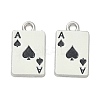 Playing Cards Alloy Enamel Pendants FIND-D044-27P-01-1