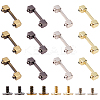 12 Sets 4 Colors Zinc Alloy Bag Connector Anchor Buckles FIND-WR0004-10-1