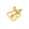 304 Stainless Steel Pendants STAS-R137-01G-B-2
