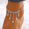 Brass Crystal Rhinestone Tennis Anklets for Wome FS-WGAF92D-06-1