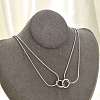 304 Stainless Steel Double Layer Snake Chain 2-Ring Link Necklaces LS-NJEW-R017-01P-3