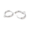 Rack Plating Brass Huggie Hoop Earring Findings KK-S405-02P-2