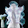 10 Yards Mermaid Color Polyester Pleated Lace Trim Ribbon DIY-WH0419-43D-6
