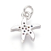 Brass Micro Pave Cubic Zirconia Charms ZIRC-I032-54P-2