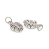Brass Micro Pave Cubic Zirconia Charms ZIRC-L096-05P-2
