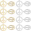 Unicraftale 20Pcs 2 Colors 201 Stainless Steel Pendants STAS-UN0032-02-1