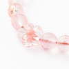 Frosted Round Spray Painted Glass Beaded Mobile Straps HJEW-JM00467-03-3