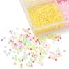 4800Pcs 6 Colors 12/0 Imitation Jade Glass Seed Beads SEED-YW0001-30-6