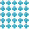 100Pcs Synthetic Turquoise Dyed Beads TURQ-SC0001-27-1