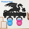 Wood & Iron Wall Mounted Hangers HJEW-WH0055-028-4