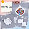 4Pcs 4 Colors Multifunctional Plastic Pocket-Sized Push Switch Organizers Case CON-SP0001-09-4