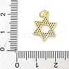 Brass Micro Pave Clear Cubic Zirconia Pendants KK-B141-27G-3
