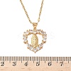Brass Crystal Rhinestone Hollow Pendant Necklaces NJEW-P331-01B-G-3
