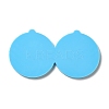 DIY Hollow-out Flat Round Pendant Silicone Molds DIY-I099-37-3