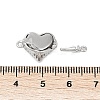 Brass Micro Pave Cubic Zirconia Box Clasps KK-P291-46P-3