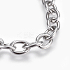 Tarnish Resistant 304 Stainless Steel Cable Chain Bracelets X-BJEW-P239-05-2