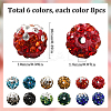 48Pcs 6 Colors Handmade Polymer Clay Rhinestone Beads FIND-SC0011-27-2