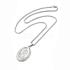Non-Tarnish Stainless Steel Virgin Mary Pendant Necklace with Box Chains for Women LS-NJEW-E066-01P-2