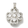 Rack Plating Brass Micro Pave Cubic Zirconia Pendant KK-H485-40P-2