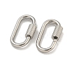 Non-Tarnish 304 Stainless Steel Screw Carabiner Lock Charms STAS-C092-04D-P-2
