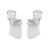 Butterfly Wing Brass Tassel Stud Earrings for Women EJEW-U055-16PS-3