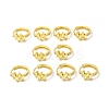 Cubic Zirconia Rectangle Hoop Earrings EJEW-E270-04G-05-3