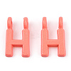 Rack Plating Spray Painted Alloy 2-Loop Link Pendants PALLOY-N176-01H-2