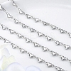 304 Stainless Steel Heart Link Chains CHS-B013-01P-1