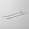 Clear Cubic Zirconia Tennis Tassel Dangle Stud Earrings EJEW-WH0017-10S-2