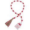 Wooden Beads Pendant Decorations AJEW-WH20020-109B-1