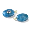 Natural Apatite & Cubic Zirconia Pendants X-G-Z076-01G-16-2