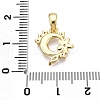 Brass Micro Pave Cubic Zirconia Pendants KK-T070-50G-3