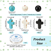 DIY Synthetic Turquoise Round & Cross Bracelets Making Kits DIY-NB0012-31-2