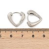 Brass Heart Hoop Earrings EJEW-L274-01P-5