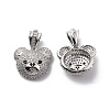Brass Cubic Zirconia Pendants KK-G446-18P-01-1