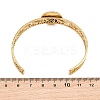 304 Stainless Steel Blank Cuff Bangle Bases with Flat Round Tray SA-CBA82C8-04B-G-3