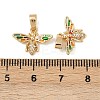 Brass Micro Pave Cubic Zirconia Pendants KK-F908-01G-A01-3