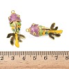 Brass Micro Pave Cubic Zirconia Enamel Pendants KK-G539-01G-02-3