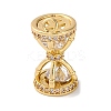 Ion Plating(IP) Brass Micro Pave Cubic Zirconia Pendants KK-U042-04G-1