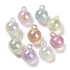 UV Plating Luminous Rainbow Iridescent Acrylic Beads LACR-R001-16A-2
