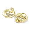 Brass with Cubic Zirconia Pendants KK-K353-06G-2
