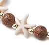 10Pcs 10 Styles Synthetic Turquoise & Coconut & Wood Beaded Stretch Bracelet Sets BJEW-JB10719-5