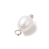 Natural Cultured Freshwater Pearl Rice Charms PALLOY-JF04187-01-5